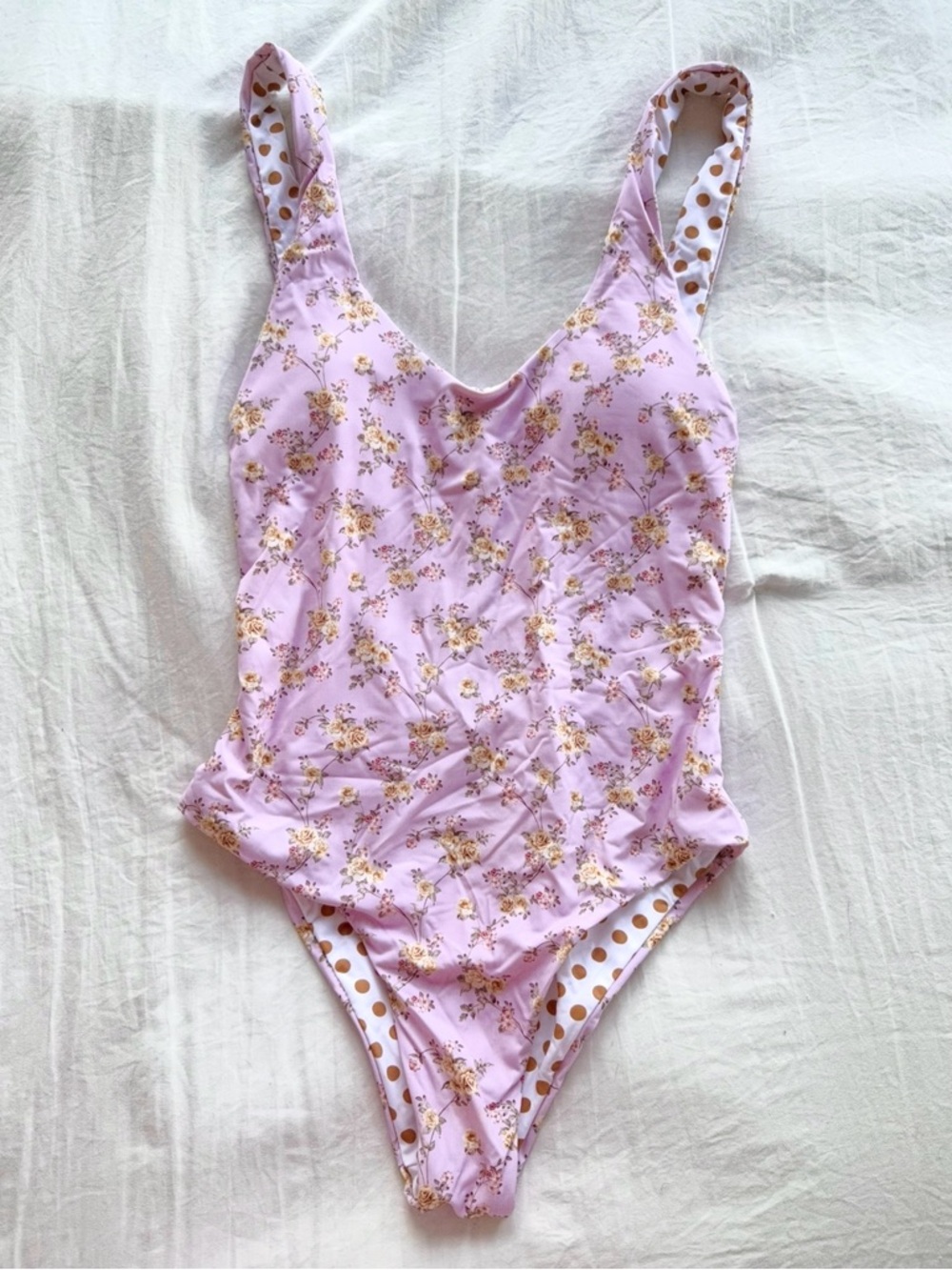 Purple Floral Dippin Daisys One Piece Swim Suit